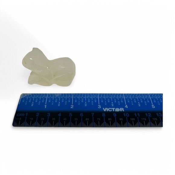 Vintage Hand Carved Marble Onyx Miniature Agate Cat Kitten Figurine Collectible - Picture 10 of 11